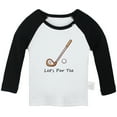 thumbnail image 2 of iDzn Let's Par Tee Golf Funny T shirt For Baby, Newborn Babies T-shirts, Infant Tops, 0-24M Kids Graphic Tees Clothing (Long Black Raglan T-shirt, 0-6 Months), 2 of 5