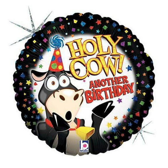 LOONBALLOON Birthday-over-the-hill Balloons, 18″ HOLY COW BIRTHDAY