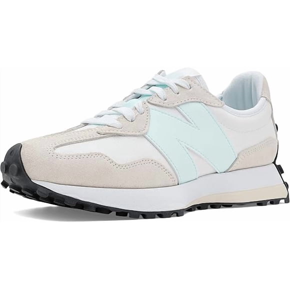 New Balance White/Glint Blue Women's 327 Running Shoes