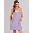 thumbnail image 6 of ANRABESS Athletic Dress for Women Tennis Dress with Shorts Summer Active Workout Romper Dress Sleeveless Spaghetti Strap Mini Dress Casual Sundress Vacation Outfits Light Purple XL, 6 of 10