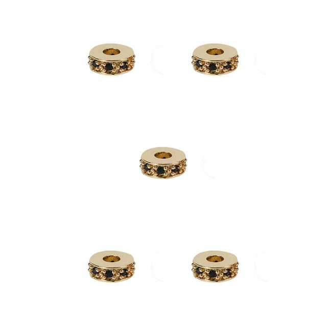 maskred Beads for Bracelets Making Large Hole Spacer Small Zirconia Cubic Bracelet Exquisite Rhinestones for Crafts for DIY Type 6 5Set