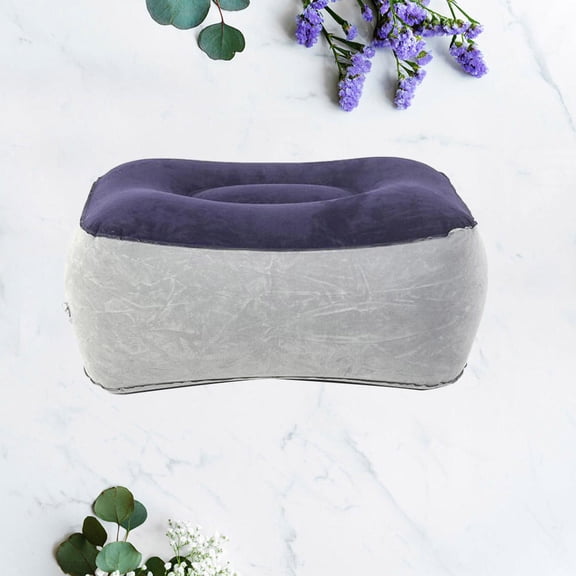 FOMIYES Multipurpose Inflatable Foot Rest Cushion with Skin Friendly Flocking Fabric for Travel