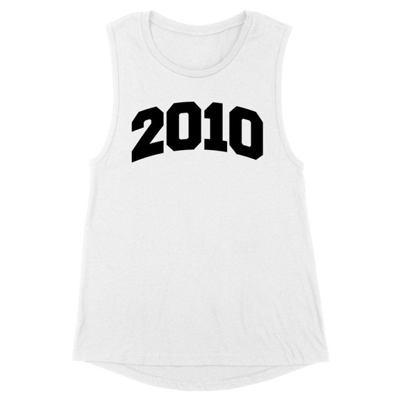 2010 College Style Women's Muscle Tank Large White