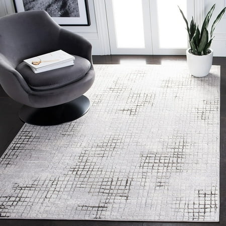 

Collection Rug - 4 5 X 6 5 Grey & Light Grey Modern Abstract Design Non-Shedding & Easy Care Ideal For High Traffic Areas In Entryway Living Room Bedroom (ORC672G)