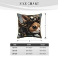 thumbnail image 4 of Fotbe Steampunk Squirrel Pilot Pattern Velvet Decorative Throw Pillow Covers with Elegant Piping, Soft Plush Cushion Cover for Sofa, Bed, Car, Office-20"x20", 4 of 8