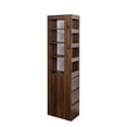 thumbnail image 5 of Tcbosik 70.8" Tall Bookcase with Open Shelves, Narrow Storage Cabinet, Bookshelf with 3 Drawers, Plant Stand for Home Office, Living Room, Bedroom, Walnut, 5 of 8
