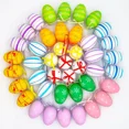 thumbnail image 1 of 42x Huevos de Pascua para colgar, coloridos huevos de Pascua de plástico, adornos de Pascua para exteriores, huevos de Pascua, otros adornos de Pascua, 1 of 7