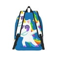 thumbnail image 2 of Naloa Cool Unicorn Star Golden Canvas Backpack for Men Women Rucksack Casual Travel Daypack College Tote Satchel Bookbag for Teens-Small, 2 of 7