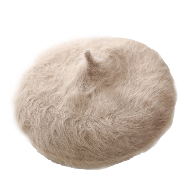 Qarigey Gorros de piel de boina, sombrero clásico de estilo coreano, tocado romántico de otoño, ropa de fiesta, suministros de ropa para mujeres y Sombreros caqui Qarigey AP010201-03B