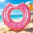 thumbnail image 4 of WWC Donut Pool Float, 29 inch Inflatable Swimming Ring, Thick PVC Water Swim Tube for Adults and Kids, Summer Beach Party Decor, 4 of 7