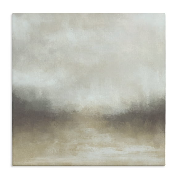 Stupell Industries Foggy Beige Landscape Landscape & Nature Painting Wrapped Canvas Art Print Wall Art, 17 x 17