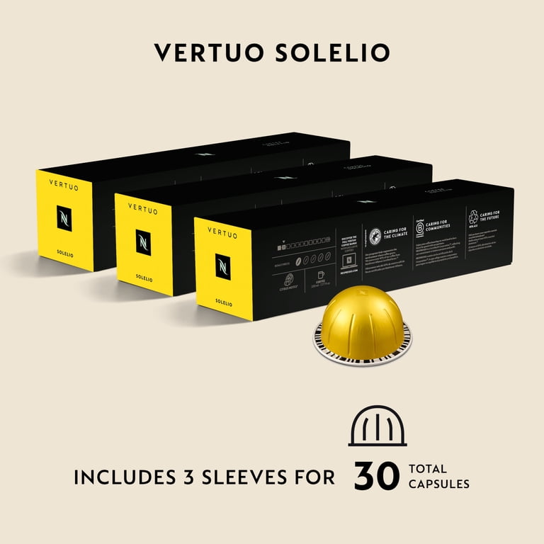Nespresso Capsules Vertuo, Solelio, Mild Roast Coffee, 30-Count