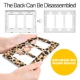 thumbnail image 4 of Yayeee Rocker Switch Wall Plate 2-Gang 4.7"x4.6" Home Decorative Outlet Cover, Brown Floral Leopard Pattern, 4 of 6