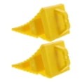 thumbnail image 1 of TABLZONE 2Pcs Portable Yellow Plastic Wheel Chocks Heavy Duty Anti Slip Triangular Car Stoppers, 1 of 6