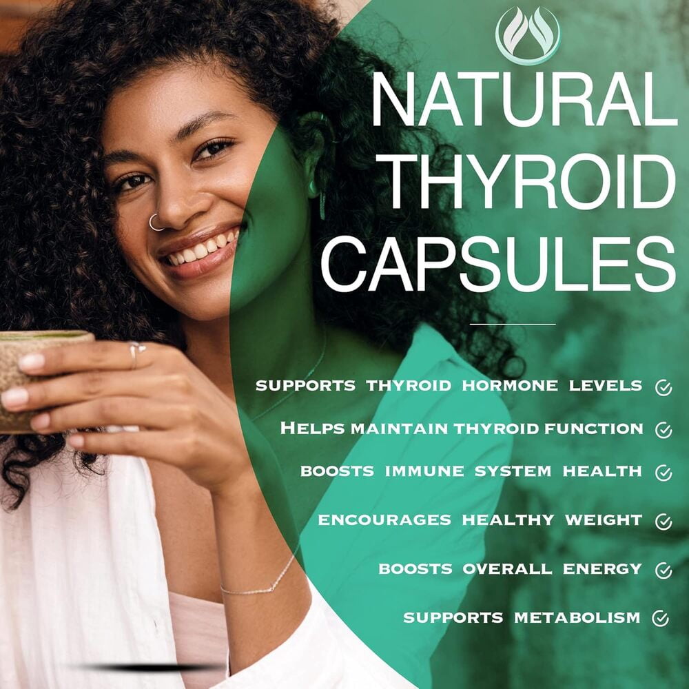The Enclare Nutrition Harmony Thyroid Support Supplement with Iodine and Vitamin B12, Ashwagandha, Hormone Balance Thyroid Capsules for Women and Men, 60 Ct