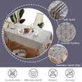 thumbnail image 6 of Rectangle Cotton Linen Tablecloth: New Chinese Style Retro Table Cloth with Tassel, Multi Size Wrinkle Free Decorative Tablecloth, Rustic Farmhouse Kitchen Table Cover (D, 55''×79''), 6 of 10