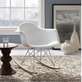 thumbnail image 4 of Plata Décor Import Inc Fauteuil à bascule blanc pour enfants avec accoudoirs, 4 of 4