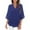 Blue, variant on Prolriy Long Sleeve Shirts for Women, Womens Tops Casual Ruffle 3/4 Sleeve V Neck Double Chiffon Blouses Tops Womens Tops Spring Summer Tops for Women Black L