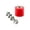 C005- Red, variant on Go Kart & Off Road Parts, Mini Dirt Bike Chain Tensioner, Bike Chain Slack Adjuster, Dirt Bike Accessories, Black Steel Roller Chain Guide Tensioner with Roller Bearing & Bolt Set