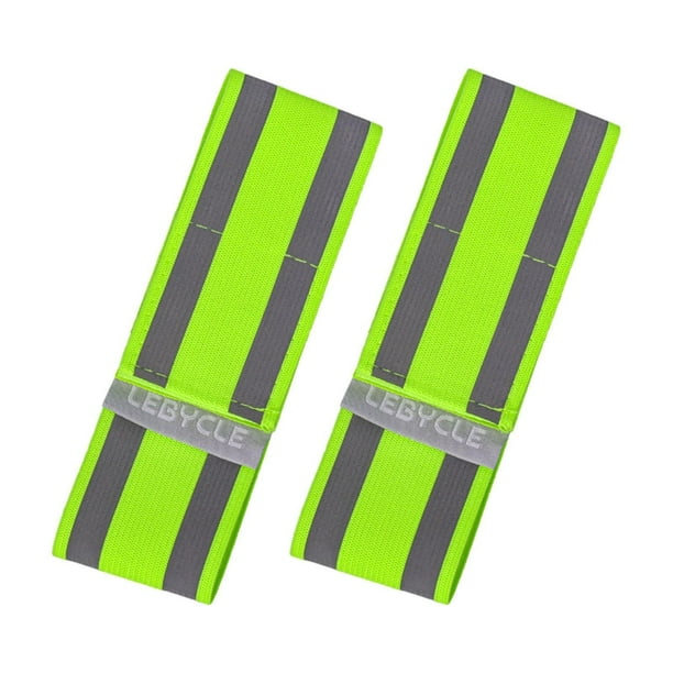 Pantalones de bicicleta reflectantes 2x Bandas de tobillo de muñeca Multipropósito para mujeres Menigrientes Pantalones Correos para caminar en marcha