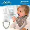 thumbnail image 6 of Dr. Brown's Designed to Nourish, Fresh Firsts Silicone Feeder, Solid Food Feeding, Mint/Gray, 2 Pack, 6 of 17