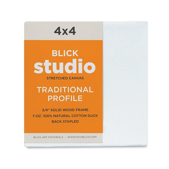 Blick Studio Stretched Cotton Canvas - Traditional Profile, 4" x 4"