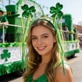 thumbnail image 4 of St Patrick Day Headband with Green Tinsel，St Patrick Day Headwear for Girls Women，St Patrick Hair Accessories B, 4 of 6