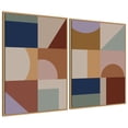 thumbnail image 4 of Kate and Laurel Modern Bohemian Pattern 2 Piece Framed Canvas Wall Art Set by The Creative Bunch Studio, Sylvie Natural Bohemian Boho, Abstract Art for Wall Decor, 4 of 8