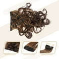thumbnail image 3 of 8pcs 20" 51cm Dark Brown 4 Clips in Hair Extensions Full Head Long Curly Synthetic Women Hair Wigs, 3 of 7