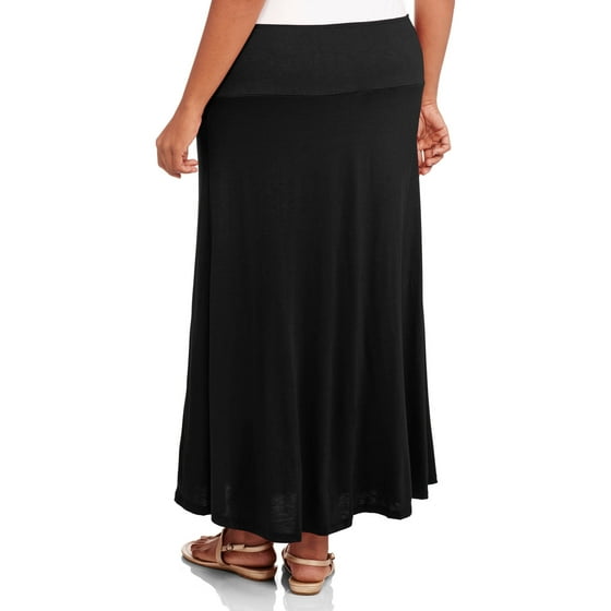 black maxi skirt walmart