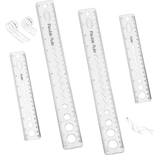 Soft Ruler Flexible Ruler Tape Measure 15cm Straight Ruler Office School Sup ES 