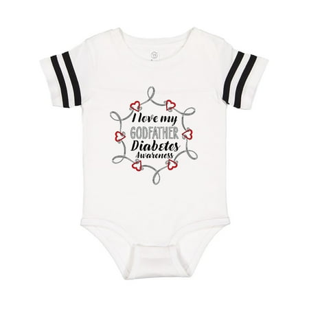 

Inktastic I Love My Godfather Diabetes Awareness Gift Baby Boy or Baby Girl Bodysuit