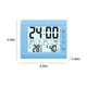 thumbnail image 3 of Pisexur Electrónica para Hombres, Higrómetro Electrónico de Temperatura para Interiores, Pantalla Grande Luminosa Digital, Reloj Despertador Pequeño de Escritorio, Higrómetro de Temperatura para el H, 3 of 6