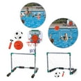 thumbnail image 2 of Swimming Pool Basketballs Hoop Pool Football, Outdoor Basketballs Hoop Football Net for Poolsides with Ball and Pump Set, 2 of 12
