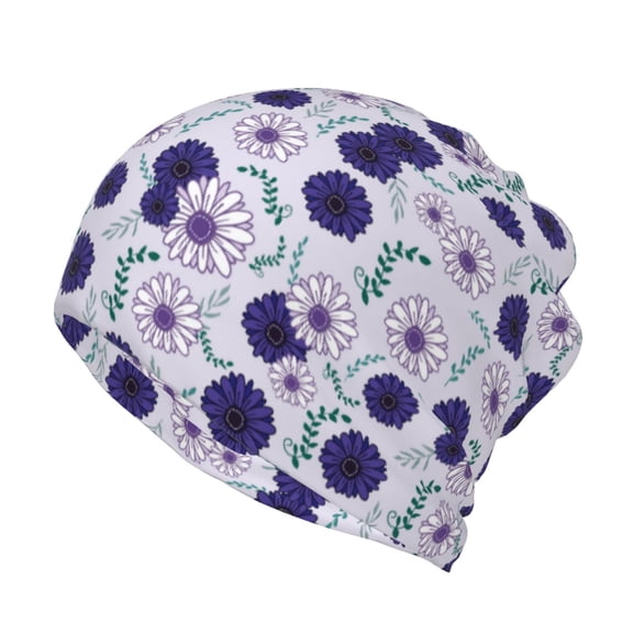 Vsdgher Daisies Flowers Slouchy Beanie Hat for Men/Women, Skull Cap Chemo Cap Night Sleeping Cap