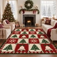 thumbnail image 4 of KUETH 5'x7' Christmas Machine Washable Area Rug, Non-Slip Rugs for Living Room, Bedroom and Dining Area, Red, 4 of 8