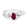 thumbnail image 6 of 10k White Gold Oval Ruby And Diamond Ring, 6 of 6