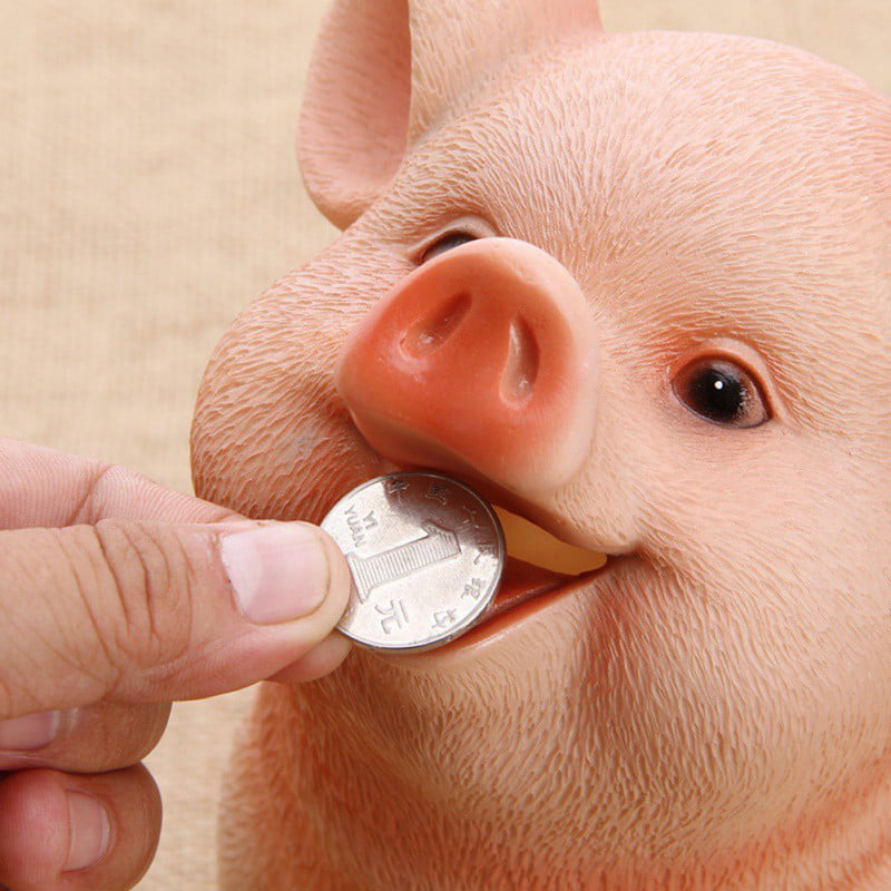 Vosarea Creative Piggy Bank Plastic Dog Money Bank Hip Shape Coin Saving Pot Table Ornaments 