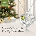 thumbnail image 4 of Sanmadrola Mothers Day Gifts for Mom, Mom Birth Stones Heart Pendant with Box Birthday Jewelry Gifts for Women Grandma Wife from Daughter Son, 4 of 6