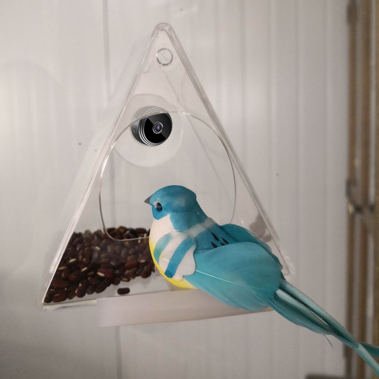 WiFi Bird Feeder with Camera, 1080P HD Smart Birdhouse Camera with Night Vision, Outdoor Wireless Camera Feeder for Mobile Phone Remote Viewing, Live Stream & Share Bird Watching to Social Media