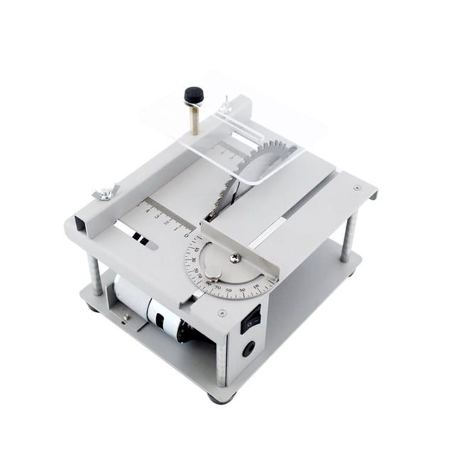 Multi-Functional Table Saw Mini Desktop Saw Cutter Electric Cutting Machine with Adjustable-Speed Angle Adjustment 40MM Cutting Depth for Wood Acrylic Cutting