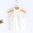 thumbnail image 2 of Mrat Womens Plus Size Tank Tops Women's Slim with Chest Pad Neck Hanging Sleeveless Round Neck Tops/Shirt Womens Tank Tops Dressy Casual S-278 White M, 2 of 4