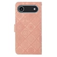 thumbnail image 4 of For Samsung Galaxy S25 5G 6.2" Ethnic Wind Embossed Strong Magnetic Attachment/Closure, Card Slots/Pocket, PU Leather Flip Wallet Case ﻿,Pink,For Galaxy S25 5G, 4 of 8