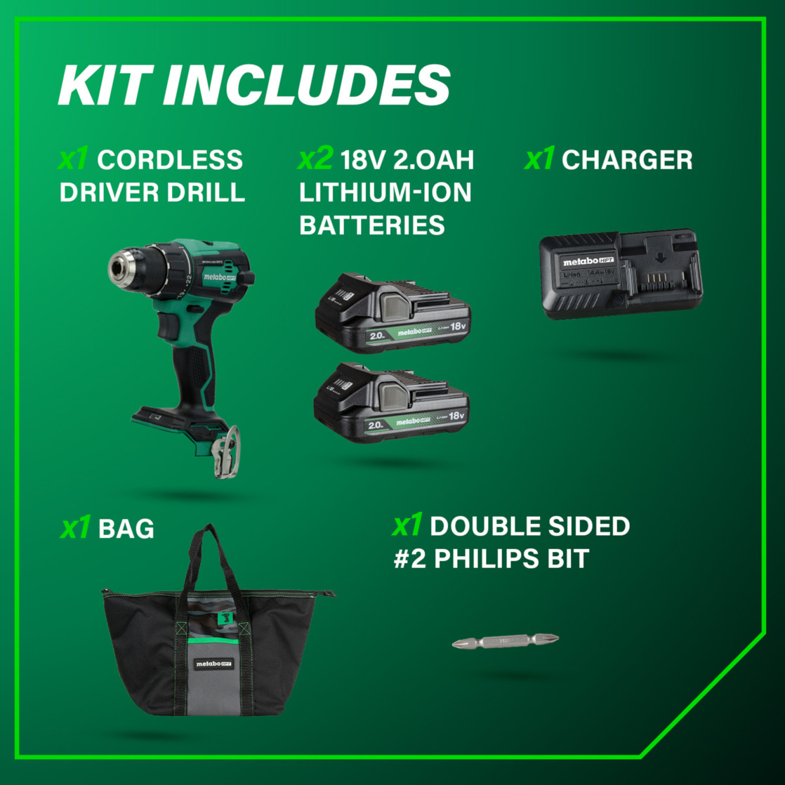 Metabo HPT 18V Cordless Brushless Drill Driver Kit photo 5