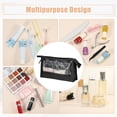 thumbnail image 4 of Unique Bargains Clear Letter Makeup Bags Transparent Toiletry Bag Waterproof Cosmetic Bags for Travel Black Medium, 4 of 7