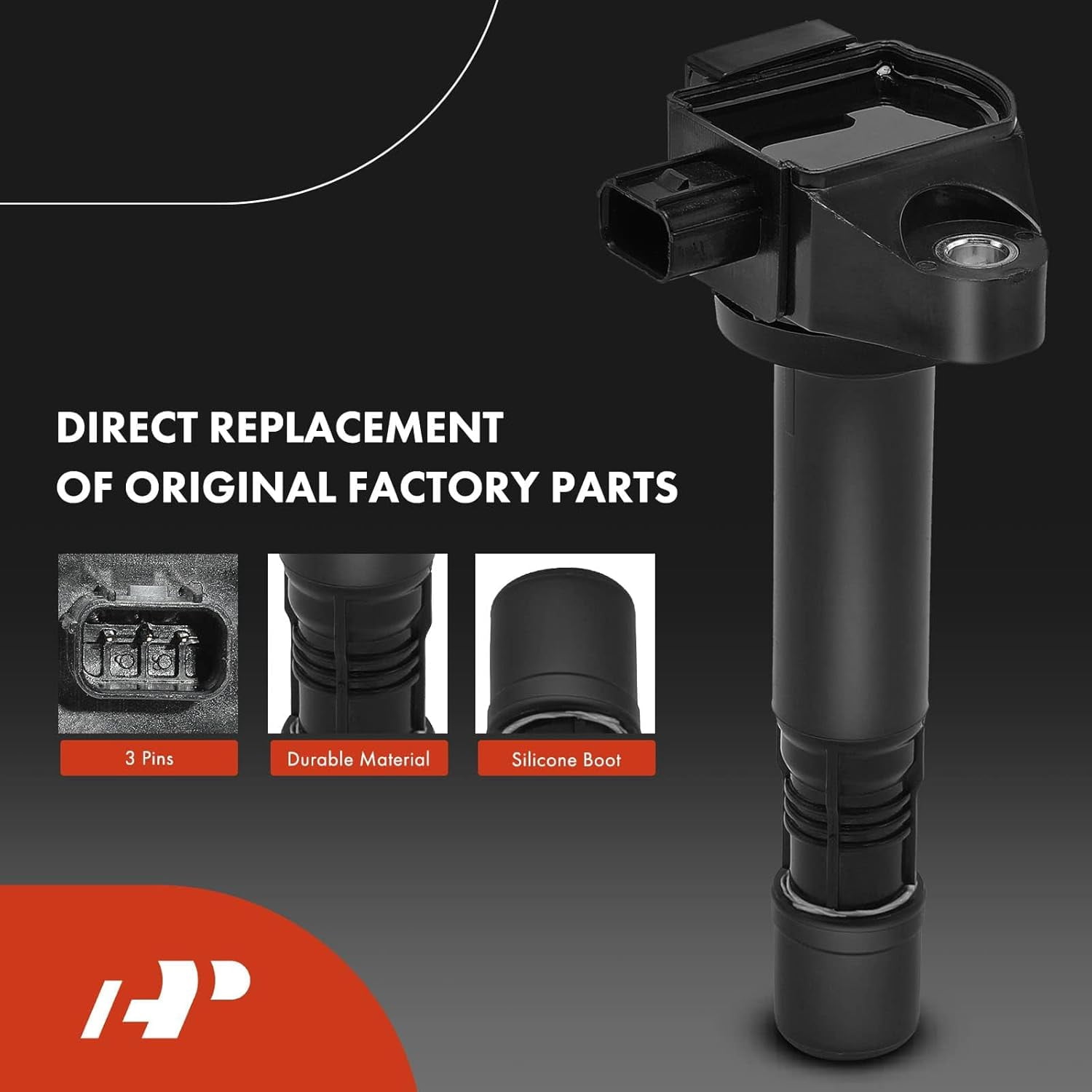 A-Premium Set of 6 Ignition Coil Pack and Iridium Spark Plugs Compatible with Honda Accord 2013-2017, Pilot 2016-2019, Odyssey 2018-2019, Ridgeline 2017-2019, Crosstour & Acura RDX, TLX, RLX