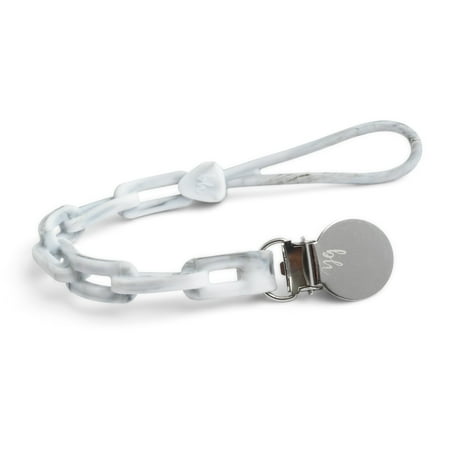 UPC: 0811470032893 | NEW! PaciGrip Silicone Chain Pacifier Clips Color: Carrara Marble
