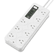 thumbnail image 5 of Tira de poder de 12 en 1 con protección contra sobretensiones y interruptor de control de un toque - 8 tomas de corriente alterna espaciosas con 4 puertos USB (incluyendo 1 Tipo-C), 5 of 9