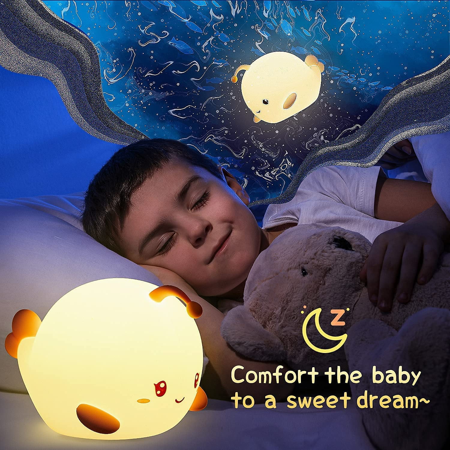 Cute Night Light for Kids, Kawaii Baby Night Light for Nursery Toddler