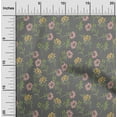 thumbnail image 1 of oneOone Cotton Cambric Light Gray Fabric Leaves & Flower Floral Sewing Craft Projects Fabric Prints By Yard 42 Inch Wide, 1 of 4